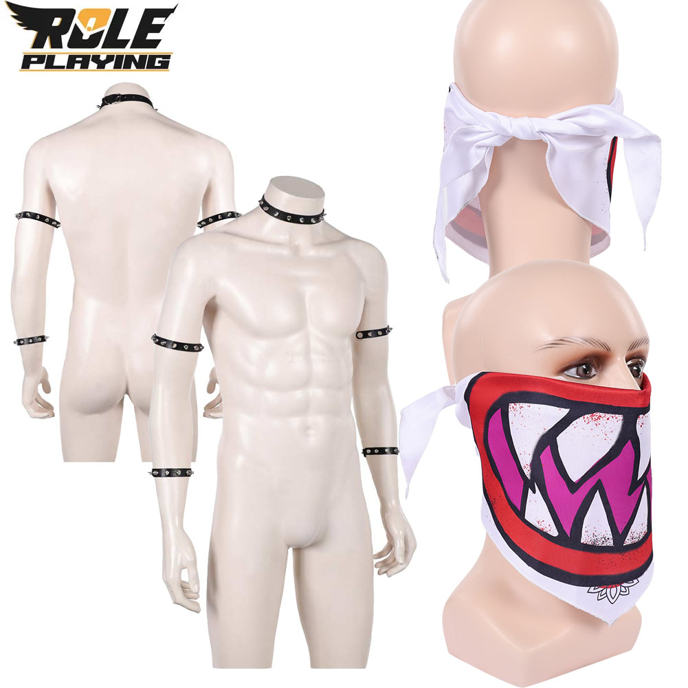 Ascot Neck Scarf - Bowser Cosplay Schal, Maske, Armband, Kragen,