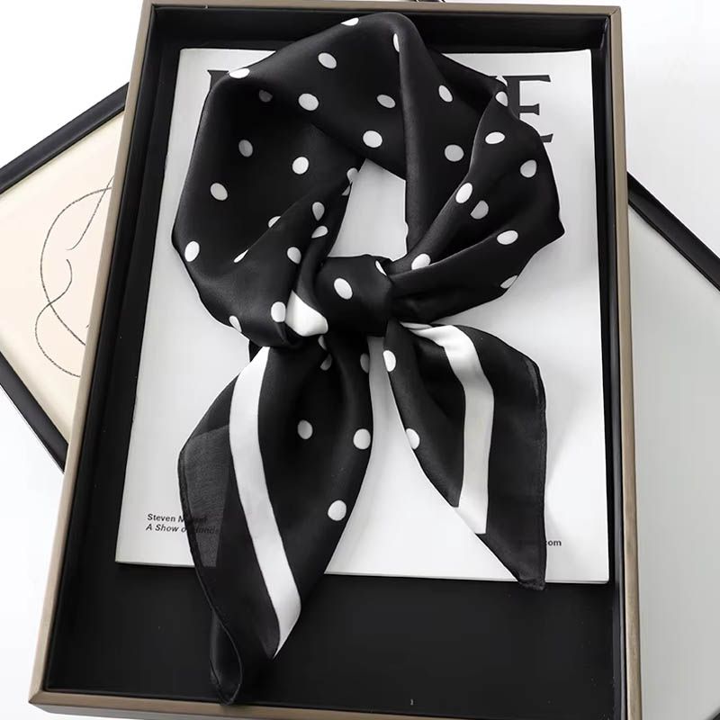 Scarf Silk Square - Luxus Dame Haar Dot Schal Weibliche